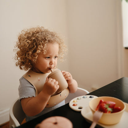 Silicone Training Cup + Straw - Norani Baby