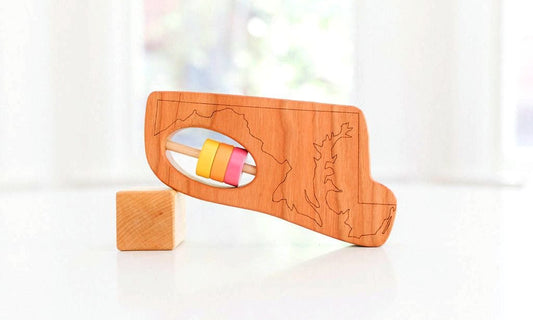 Maryland State Wooden Baby Rattle™ - Norani Baby