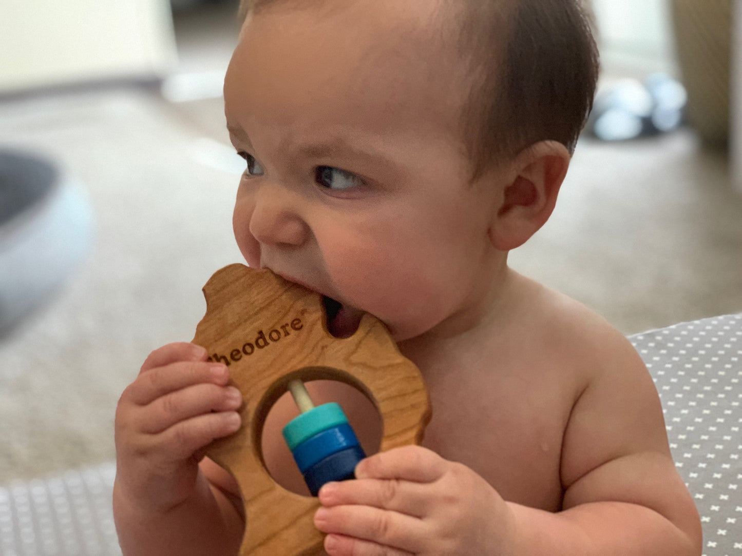 Michigan (Lower Peninsula) Wooden Baby Rattle™ - Norani Baby