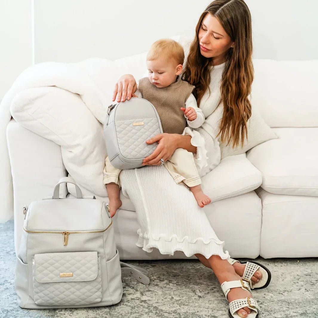 Signature Diaper Bag Stone Grey - Norani Baby