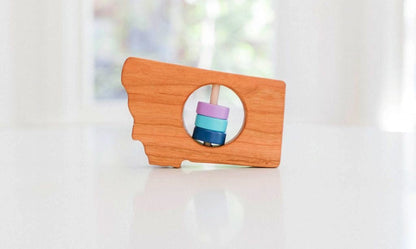 Montana State Wooden Baby Rattle™ - Norani Baby