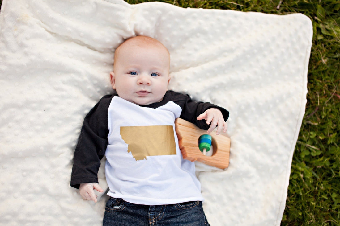 Montana State Wooden Baby Rattle™ - Norani Baby