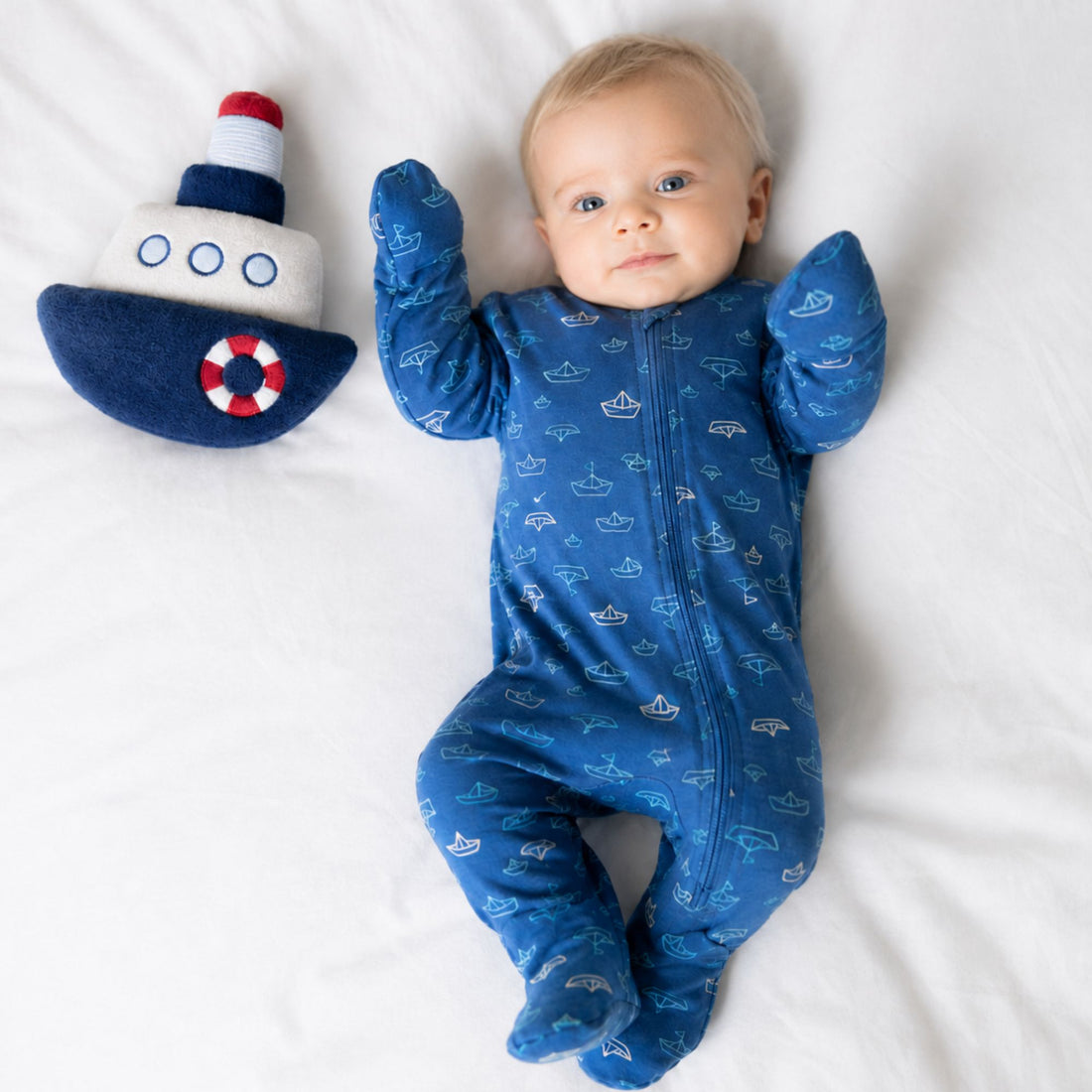 Modal Footie - Nautical - Norani Baby