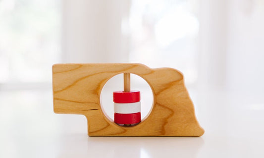 Nebraska State Wooden Baby Rattle™ - Norani Baby