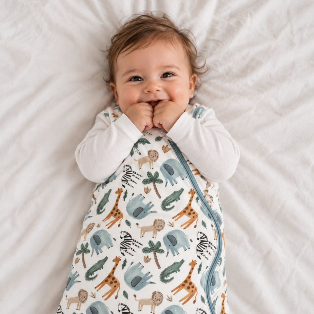 One & Done Sleep Sack - Safari Animals - Norani Baby