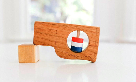 Oklahoma State Wooden Baby Rattle™ - Norani Baby