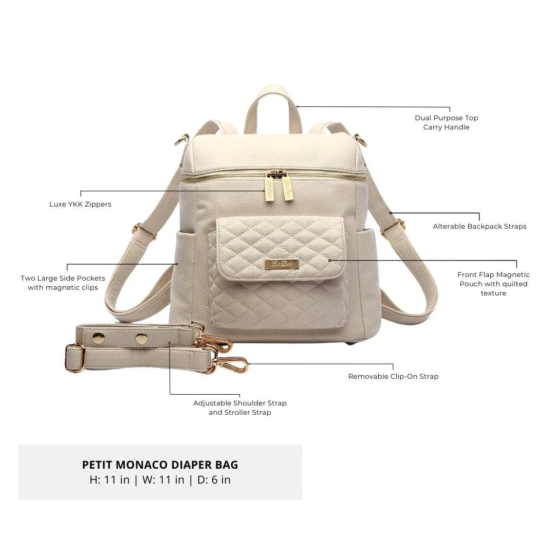 Petit Diaper Bag Pearl White - Norani Baby