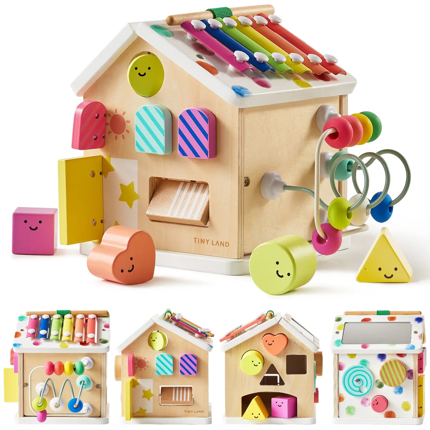 Tiny Land® Cottage Activity Cube - Rainbow - Norani Baby