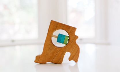 Rhode Island State Wooden Baby Rattle™ - Norani Baby