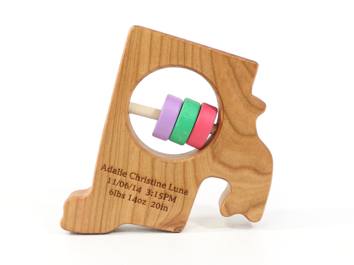 Rhode Island State Wooden Baby Rattle™ - Norani Baby
