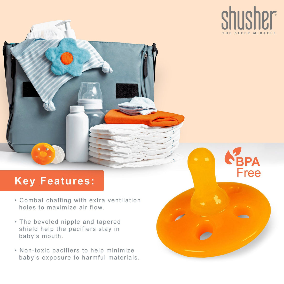 Firefly Portable Baby Sound Machine + Shushie Pacifier 2 - Pack Bundle - Norani Baby