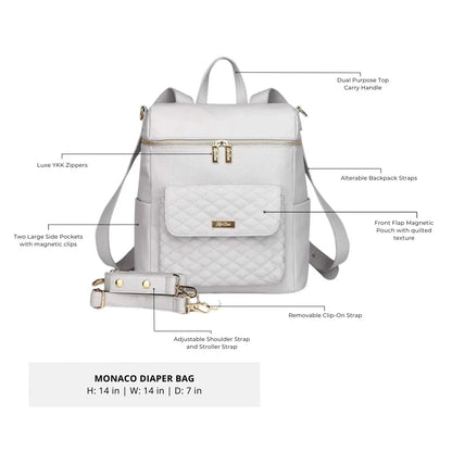 Signature Diaper Bag Pearl White - Norani Baby