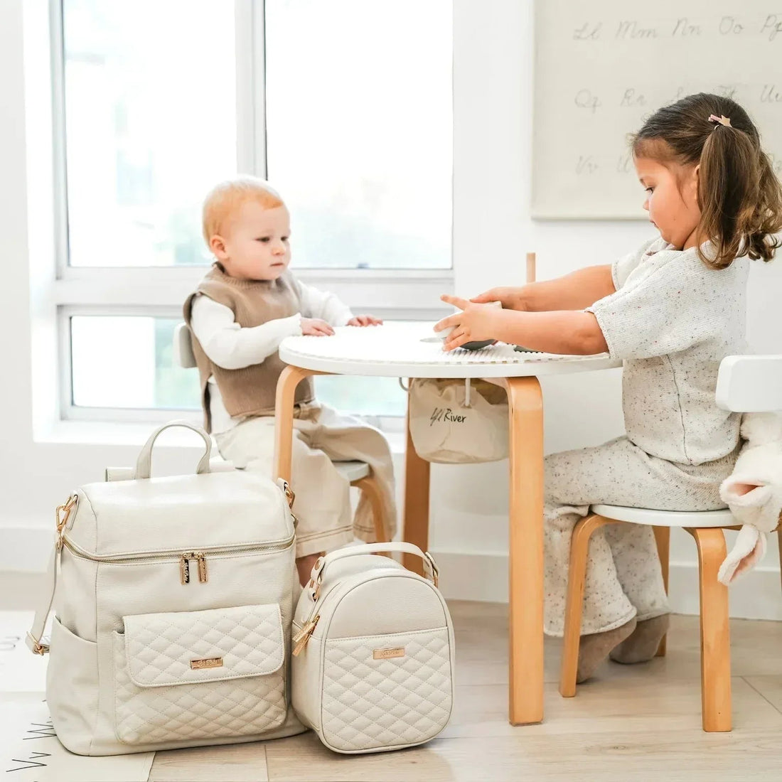 Signature Diaper Bag Pearl White - Norani Baby