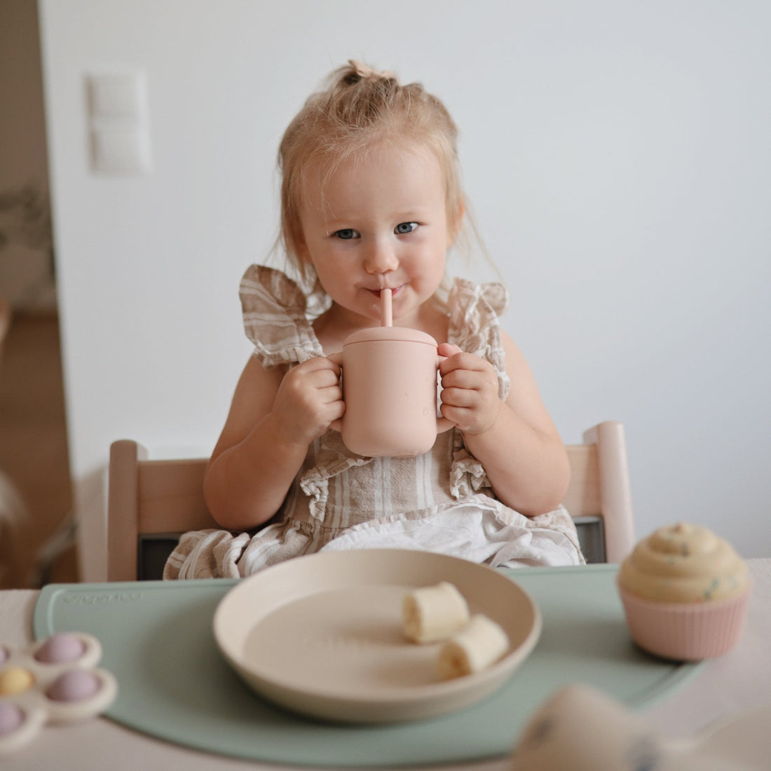 Silicone Training Cup + Straw - Norani Baby