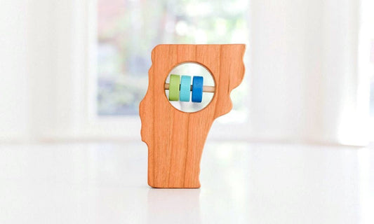 Vermont State Wooden Baby Rattle™ - Norani Baby