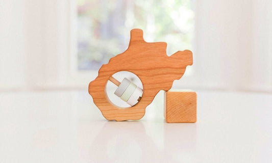 West Virginia State Wooden Baby Rattle™ - Norani Baby