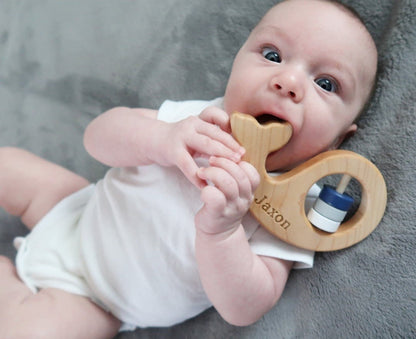 Whale Wooden Baby Rattle - Norani Baby