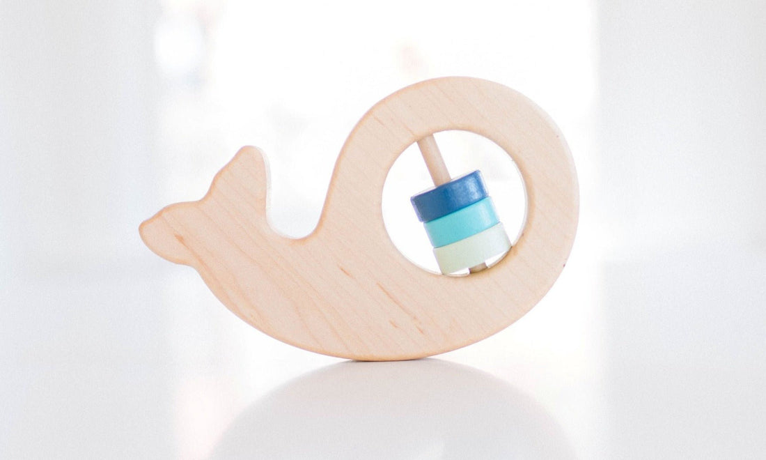 Whale Wooden Baby Rattle - Norani Baby