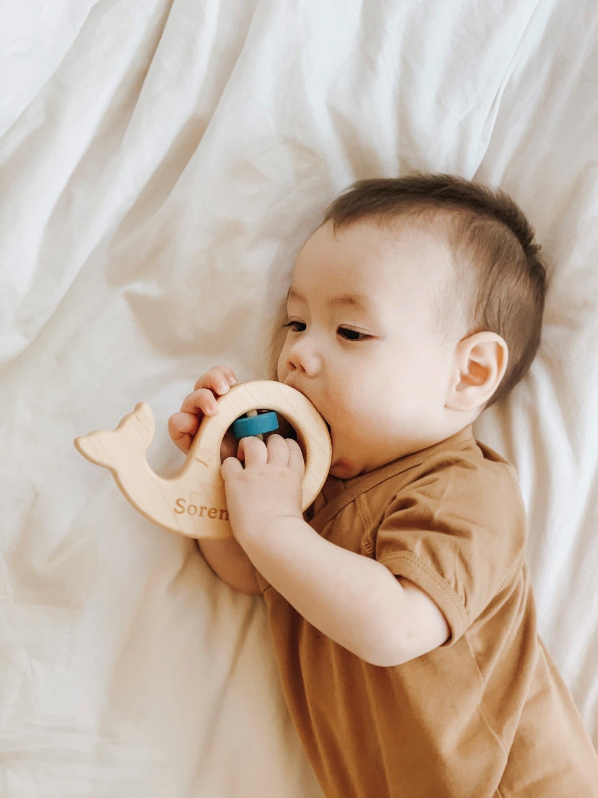 Whale Wooden Baby Rattle - Norani Baby