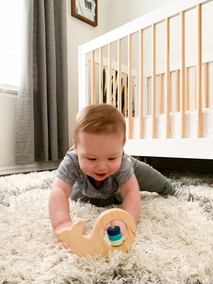 Whale Wooden Baby Rattle - Norani Baby