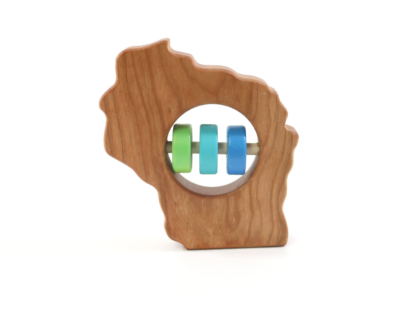 Wisconsin State Wooden Baby Rattle™ - Norani Baby